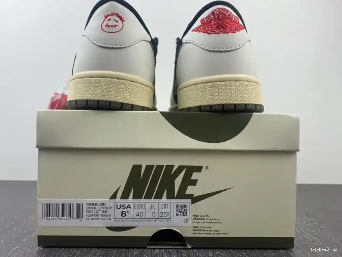 Rep Kickmax Olive Jordan Scott Low Travis Air x 1 WMNS DZ4137-106 OG 0513